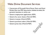 Power Point Sample (PDF) - second page. Click on image to see larger size in a new window.